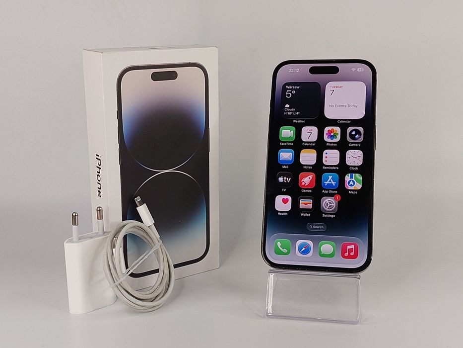 iPhone 14 Pro 128 GB, 79%, Szary— Bardzo Dobry Stan