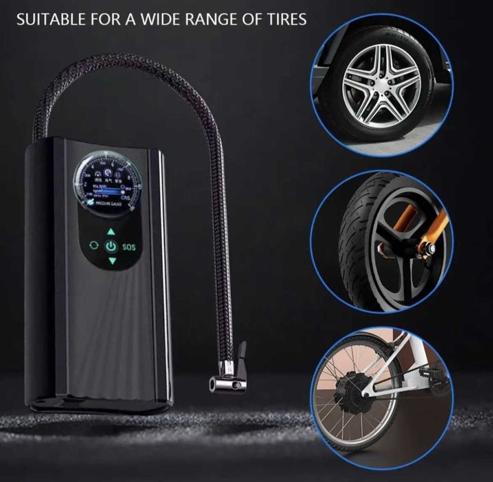 Компрессор портативный насос автомобильный компактный воздушный насос