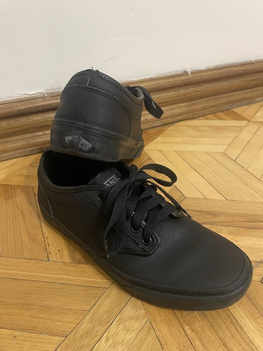 Vans | skórzane | czarne | 40,5 | 26cm | sneakers | tampki