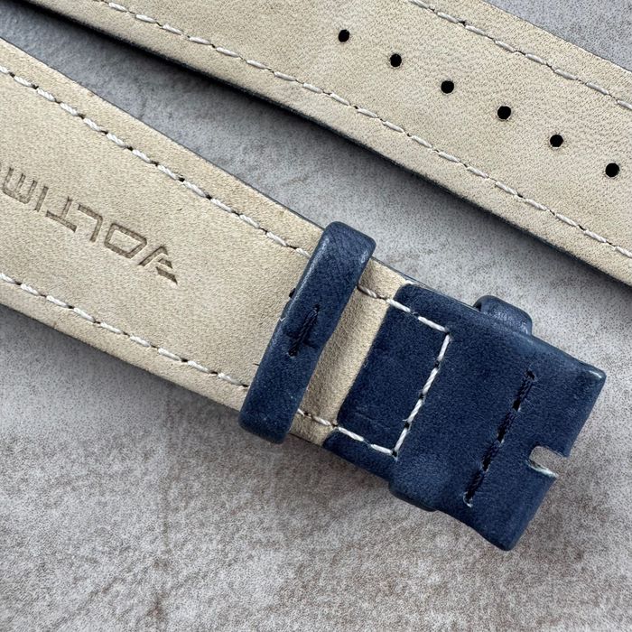 Pasek do zegarka Voltime 30 mm skóra naturalna granatowy