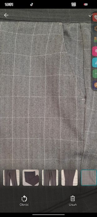 Spodnie szare krata pepitka 48 4XL