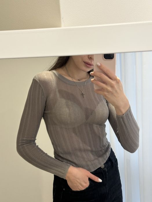 Топ напіврозорий Zara