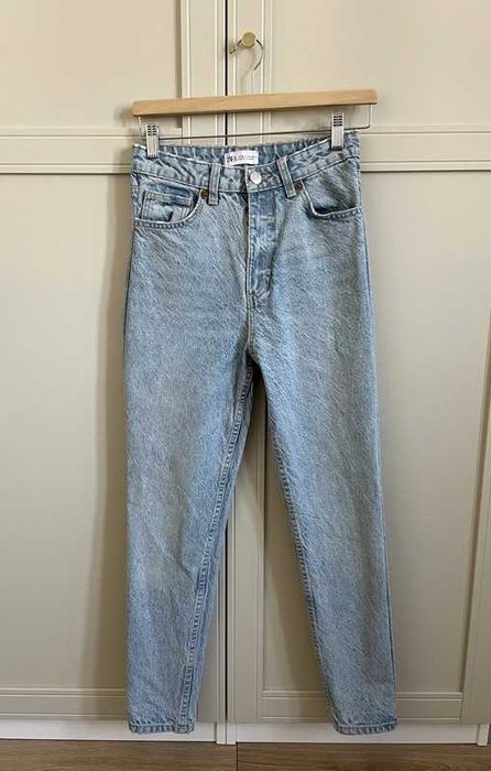 proste spodnie dżinsy Zara baby blue XXS