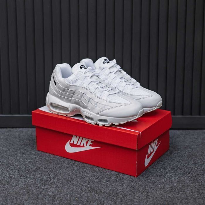 Кросівки Nike Air Max 95 White premium | Кроссовки Найк чоловічі