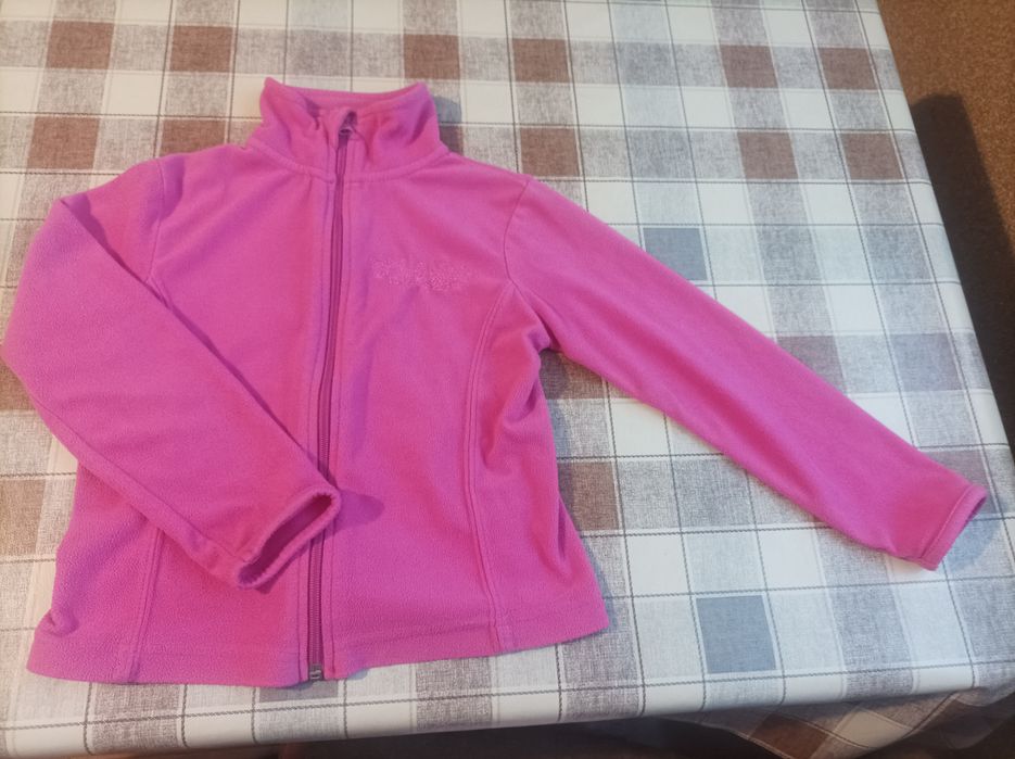Bluza różowa rozsuwana bez kaptura rozm 116