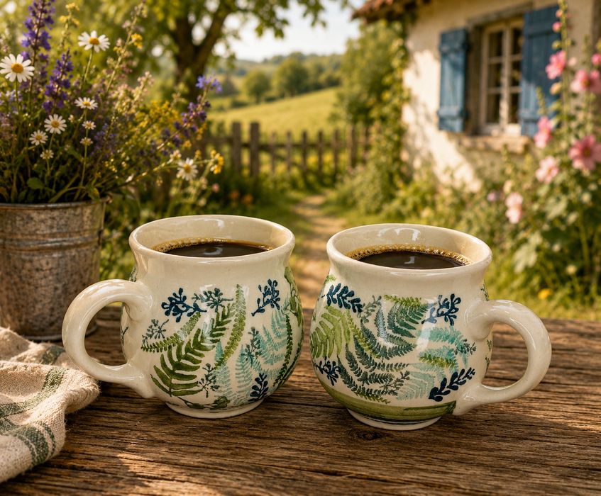 Kubek ceramiczny czeski 300 ml dwupak ceramika Bolesławiec