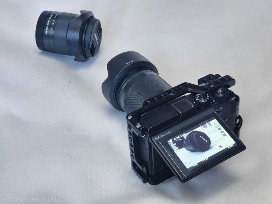 Комплект камера Canon EOS M6 Mark II + 2 Об’єктива + клітка