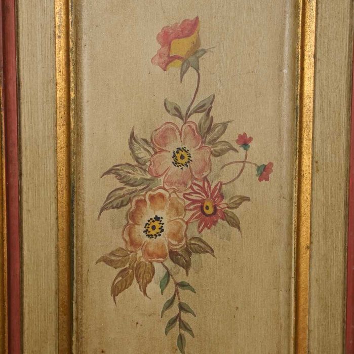 Móvel louceiro rústico em madeira pintada à mão