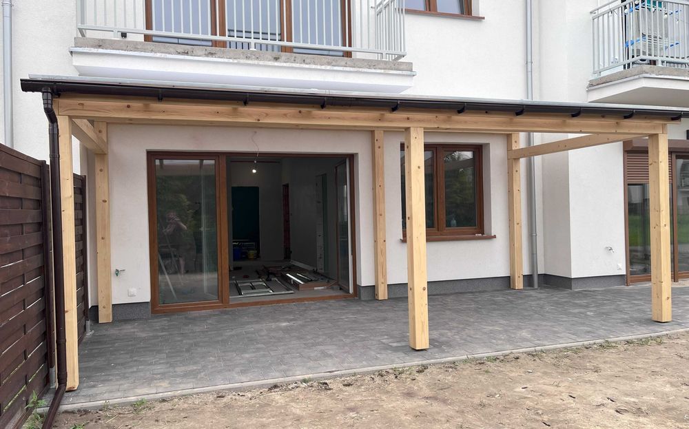 Zadaszenie Tarasu Drewniane Poliwęglanowe Altana Pergola Taras Carport