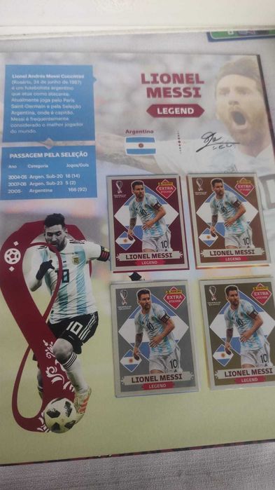 Caderneta Especial com todos os Cromos Legends mundial 2022 catar