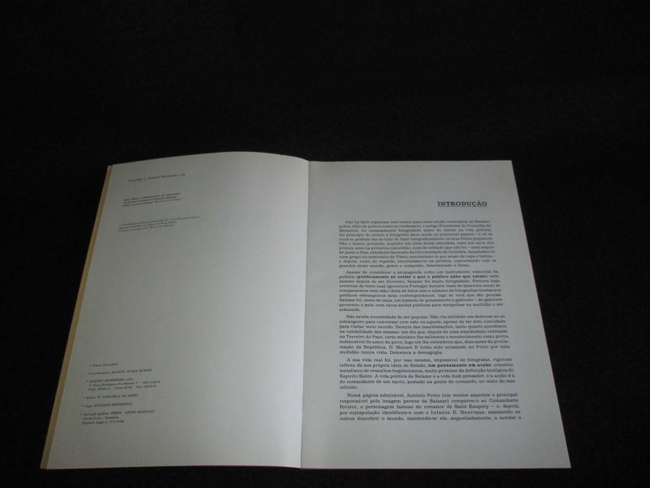 Livro Salazar Manuel Maria Múrias Edição do Centenário 1989