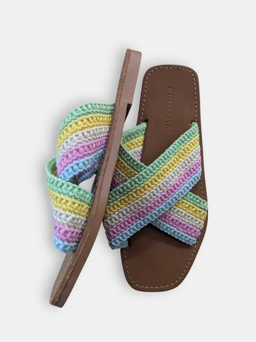Primark klapki plecione multikolor rozm. 38