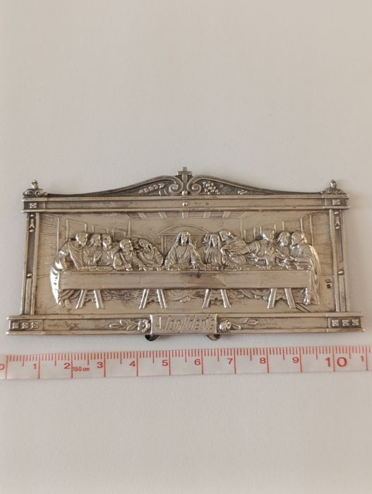 Placa em prata " Última Ceia "