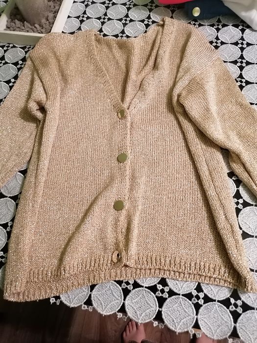 Sweter sweterek złoty