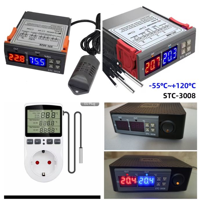 Терморегулятори  STC-1000 ,STC-3008,STC-3028, ТС-816-з таймером