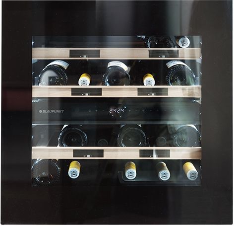 Nowa winiarka do zabudowy słupkowej 60x60 cm, 2 strefy temperatury