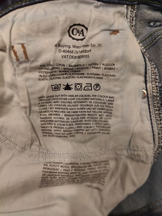 Męskie spodnie jeansowe C&A roz 36/30