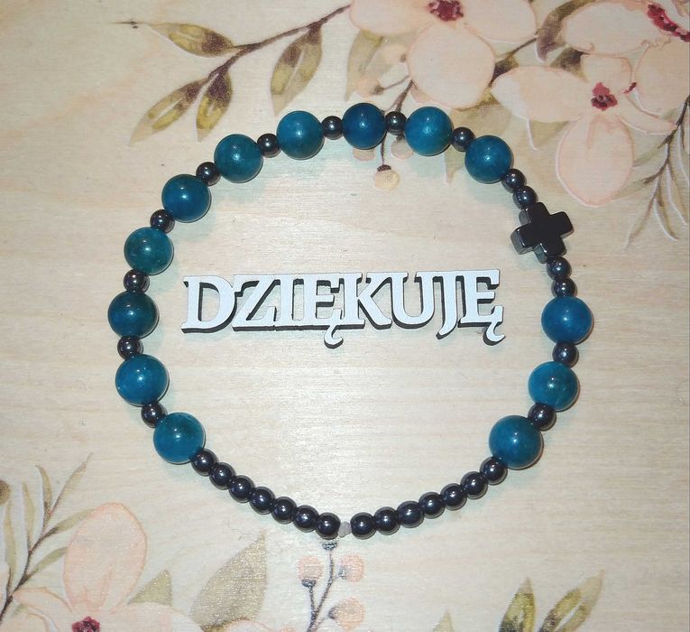 Bransoletka z kamieni naturalnych różaniec na rękę urodziny święta