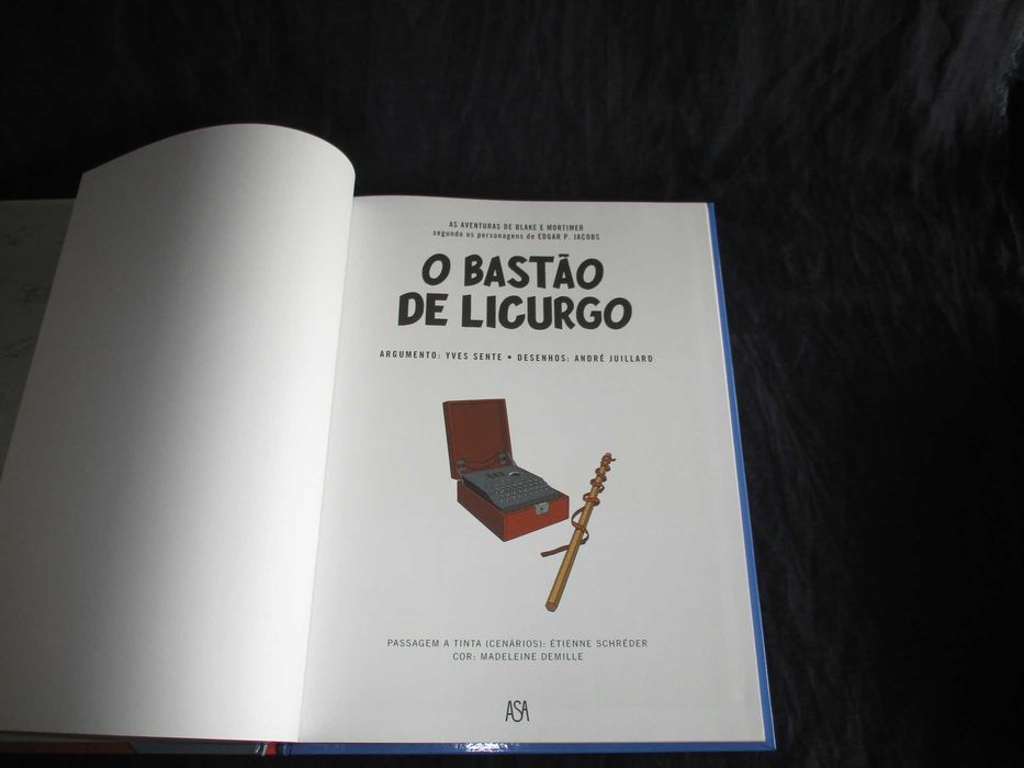 Livro BD O Bastão de Licurgo Blake Mortimer CD