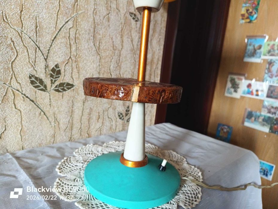 Винтажная настольная лампа - светильник Бокал времён СССР