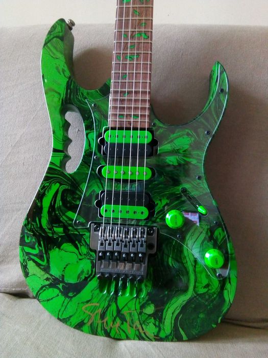 Strat knobs guitarra Neon e Swirl (pintados como os antigos da Ibanez)