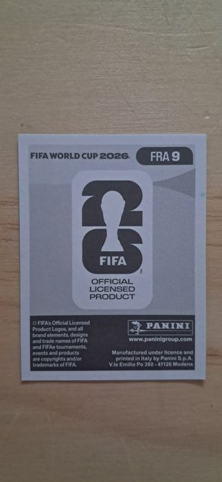 Cromo futebol de Tchouameni(Mundial 2026)da Panini