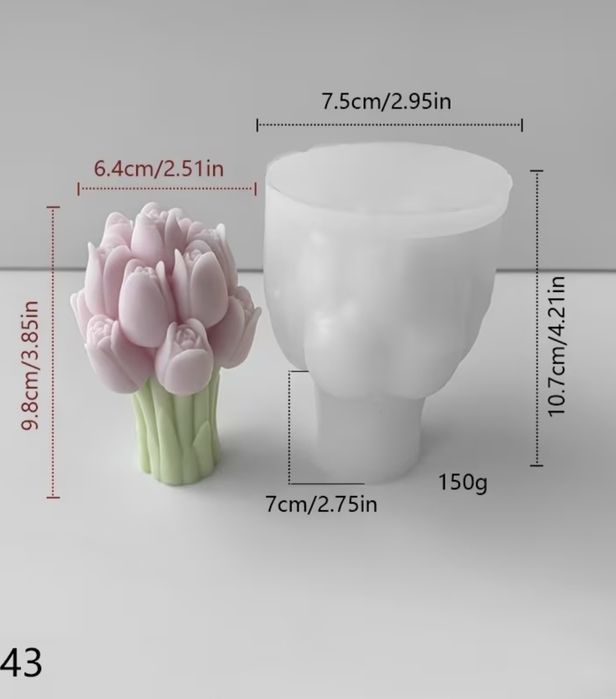 Varios moldes para velas