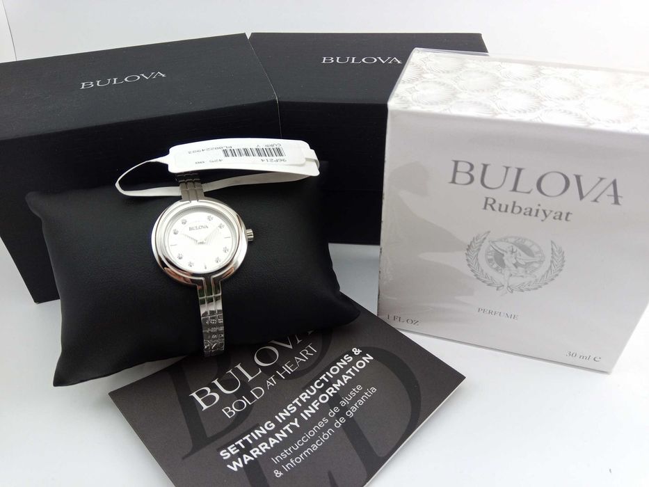 Женские часы с 8 бриллиантами Bulova Rhapsody 96P214 + духи в подарок