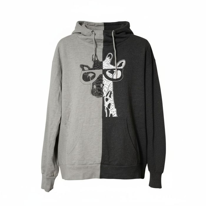 Dwukolorowa bluza damska z kapturem – Bonprix, rozmiar 40/42, stan bdb