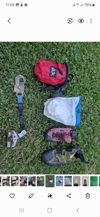 Equipamento de escalada e trabalhos verticais