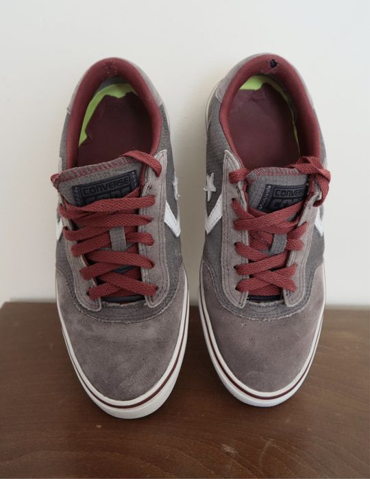 Ténis Converse Cons Trapasso Pro II Grey/Red Suede Camurça