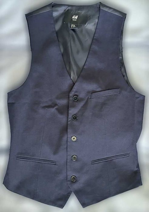 Colete de Fato de Homem Azul Marinho, Novo
