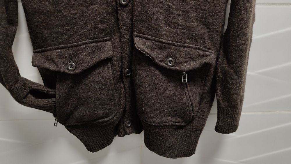 Sweter St. George r. L brąz Wełna golf kurtka