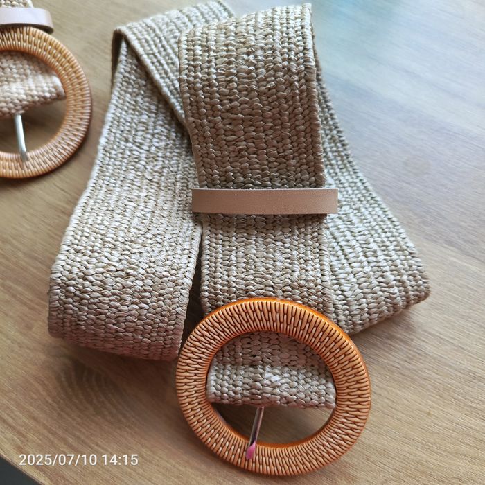 Nowy gumowany pasek 5 cm szerokości pleciony rozciągliwy Boho