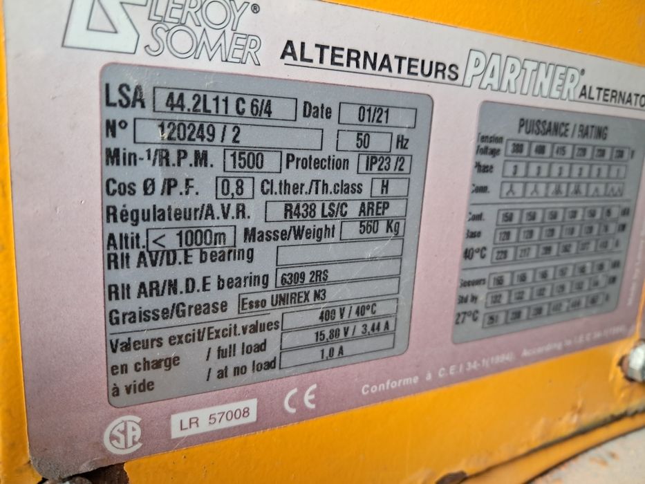 Agregat prądotwórczy 100 kv  AVR