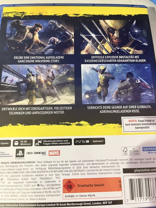 Marvel Wolverine ps5