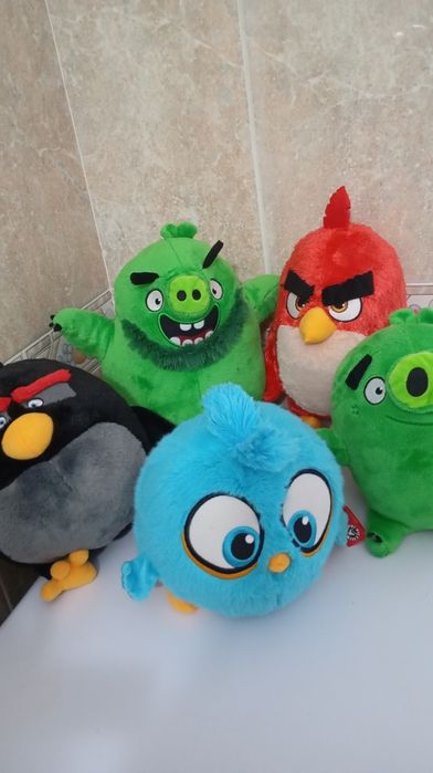 Conjunto de 5 peluches Angry Birds
