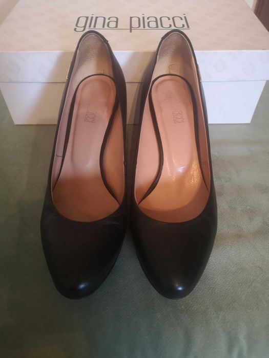 Buty skórzane czółenka Gina Piacci