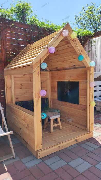 Drewniany domek ogrodowy dla dzieci GUCIO montaż GRATIS