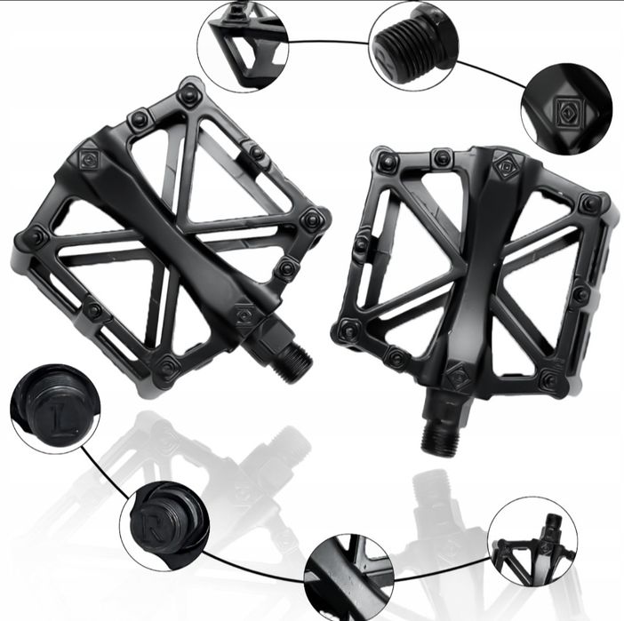 Pedały rowerowe aluminiowe platformowe MTB BMX