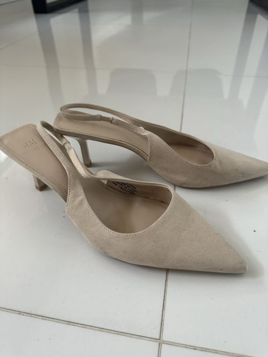Czółenka slingback zamszowe H&M rozmiar 40