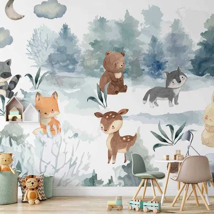 Fototapeta Magiczny las, zwierzęta leśne 350x245 cm