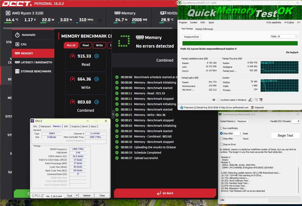 Pamięć RAM ddr4 Kingston Predator 8gb 2x4gb 3000MHz CL15