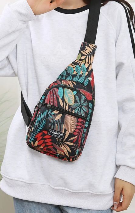 Mini plecak torebka  nerka liście pasek,, różne do wyboru