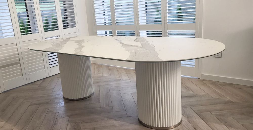 Stol do jadalni spiek kwarcowy podstawa stal producent