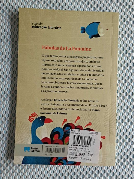 Livro - Fábulas de La Fontaine - de La Fontaine - Novo!