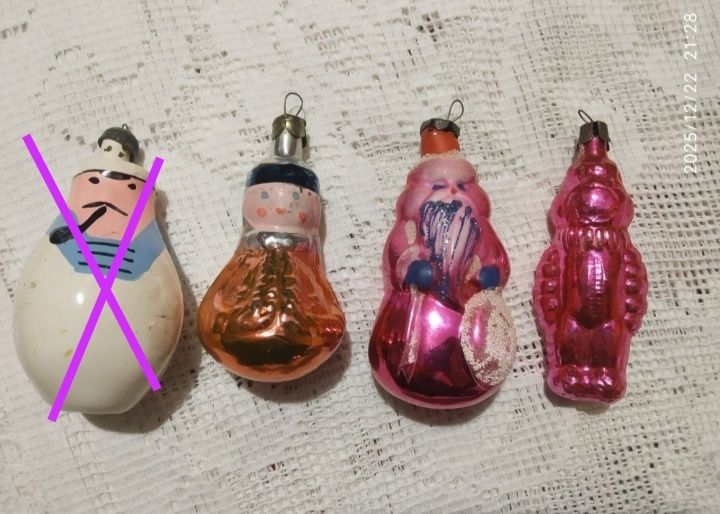 новогодние игрушки СССР на ёлочку