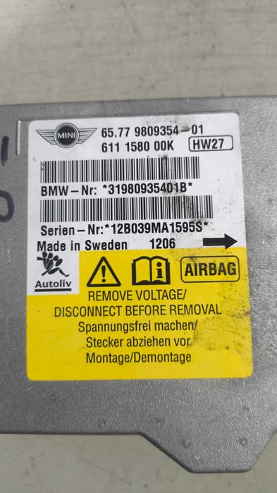 Centralina de Airbag MINI R55/R56/R60 (CountryMan)  9809.354