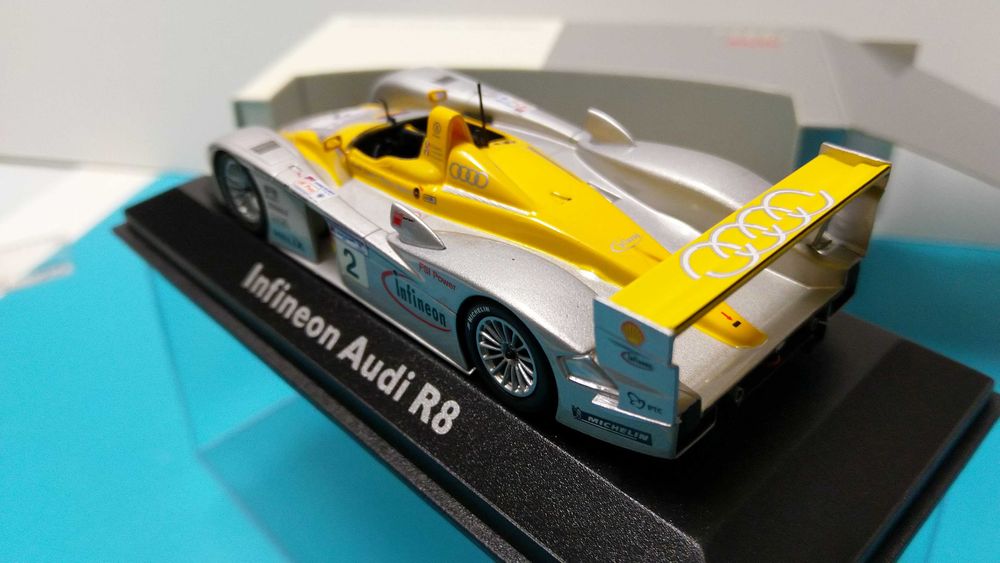 Audi R8 #2: 24h Le Mans 2002 (2º lug geral) - Minichamps à escala 1/43