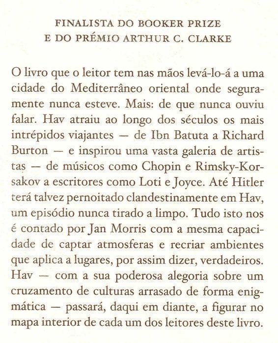 Livro HAV de Jan Morris col. viagens Tinta da China [Portes Grátis]